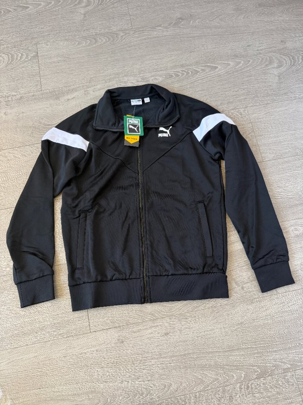 PUMA Black & White Full-Zip Track Jacket NWT Size S